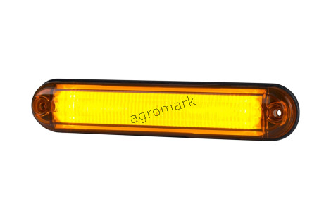 Lampa obrysowa typu slim ze światłowodem pomarańczowa 12/24V