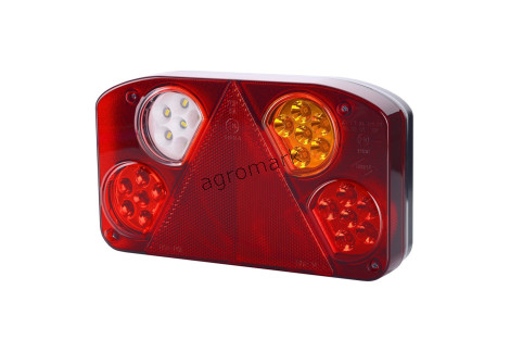 Lampa zespolona diodowa z trójkątem odblaskowym prawa rostaw śrub 152 mm