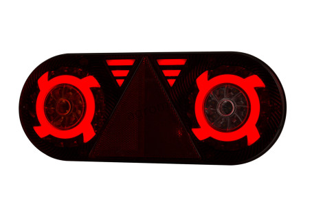 Lampa zespolona diodowa z trójkątem odblaskowym lewa -6 funkcyjna 12/24V