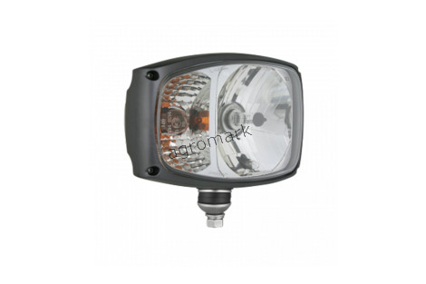Reflektor przedni prawy H4 12V 4f 225x150x120 z dolnym mocowaniem WESEM RGV1B.52411