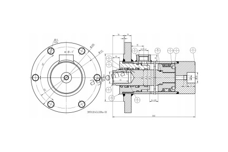 Cylinder obrotu CJ5F-80/45/630Gw
