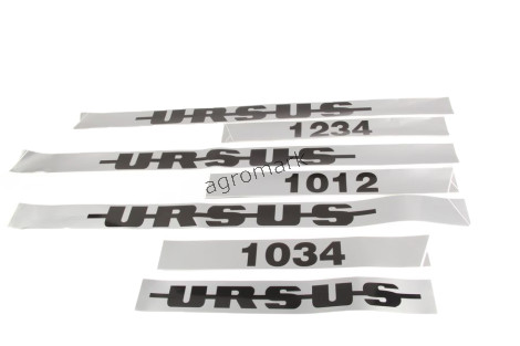 Komplet naklejek różne typy Ursus U-1034, U-1012, U-1234