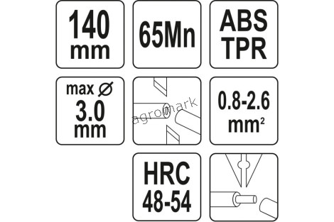 Obcinak elektryczny 140mm z funk. ściąg. izolacji