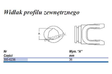 Widłak, AB2, na rurę zewnętrzną trójkąt 36