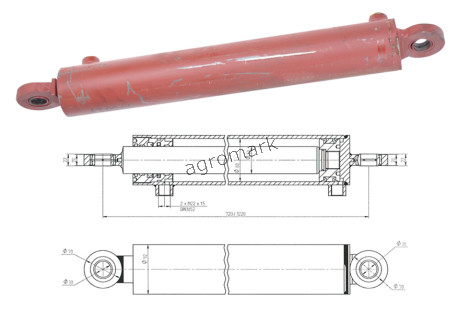 Cylinder podpory 80/50/500