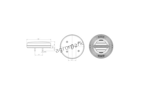 Lampa zespolona tylna W193DD lewa LED 12V/24V (R, S1, 2a, AR, F)