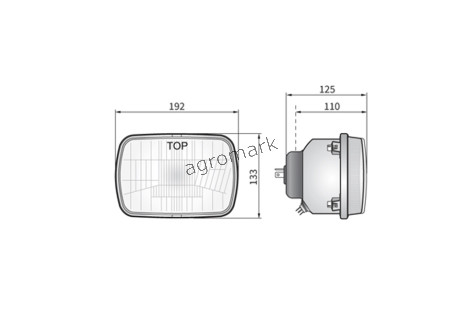 Reflektor przedni FIAT 126p