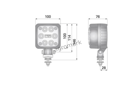 Lampa robocza z diodami LED