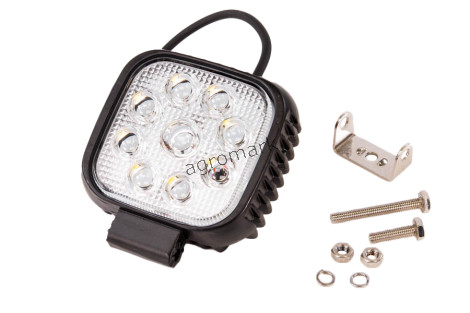 Lampa robocza kwadrat 9 LED 10-30V/27W 3600LM