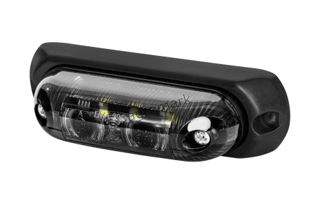 Lampa obrysowa owalna EMA32G-GRAPHITE wersja z podkładką gumową pozycyjna przednia LED 12/24V przewód 2x0,75mm-0,5mb