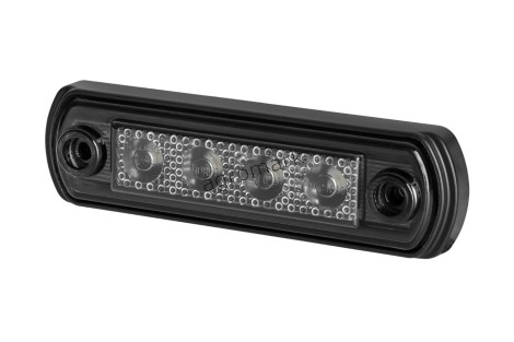 Lampa obrysowa na podstawie gumowj prostej i na rurę HOR65G-GRAPHITE pozycyjna tylna LED12/24V 2xprzewód0,75mm-0,25mb