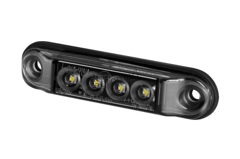 lAMPA OBRYSOWA SLIM KRÓTKA hor88g-graphite pozycyjna przednia LED12/24V 2xprzewód0,75-0,5mb