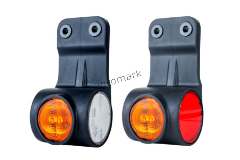 Lampa obrysowa potrójna HOR77 neon lewa wisząca diodowa 12/24V przewód 2x0,75mm-0,6mb