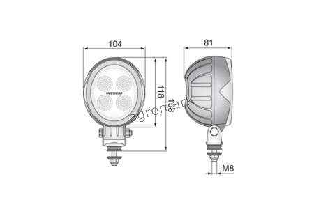 Lampa robocza LED WESEM 1500 lm