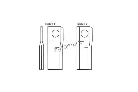 Nożyk lewy 120x48x4 Fi 18,5 mm - paczka 25 sztuk