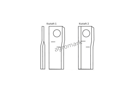 Nożyk zwichrowany 115x47x4 Fi 19 mm - paczka 25 sztuk