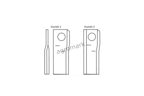 Nożyk prawy 96x50x4 Fi 19 mm - paczka 25 sztuk