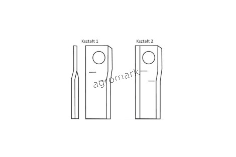 Nożyk lewy 96x50x4 Fi 19 mm - paczka 25 sztuk