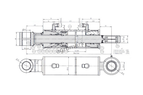 Siłownik hydrauliczny z przedłużką - Hydramet