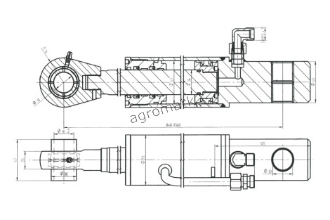 Siłownik hydrauliczny łyżki ładowacz METAL-FACH