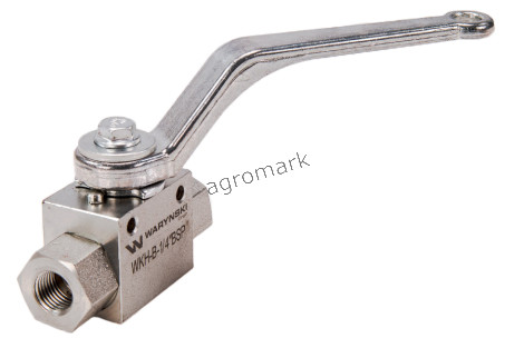 Zawór kulowy hydrauliczny 2-drogowy 2/2-1/4BSP z otworami mocującymi 500 bar