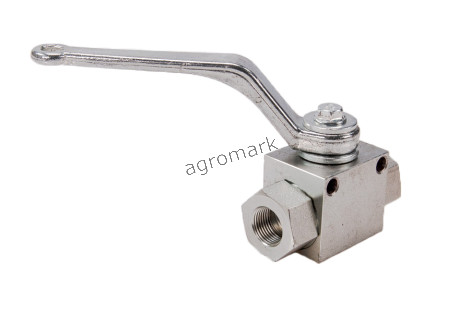 Zawór kulowy hydrauliczny 2-drogowy 2/2-3/8BSP z otworami mocującymi 500 bar