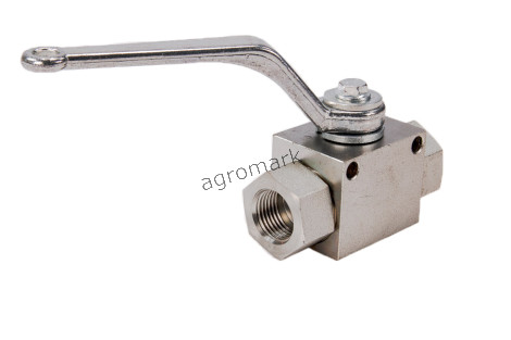 Zawór kulowy hydrauliczny 2-drogowy 2/2-1/2BSP z otworami mocującymi 500 bar