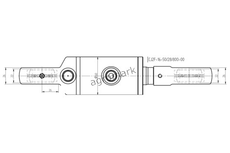 Siłownik hydrauliczny 50x28x800 UCHO 30
