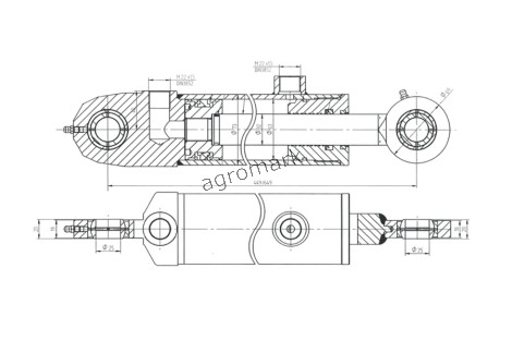 Cylinder układu kierowniczego SH2/63/32/200W