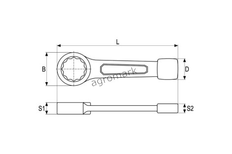 Klucz do pobijania oczkowy 41 mm
