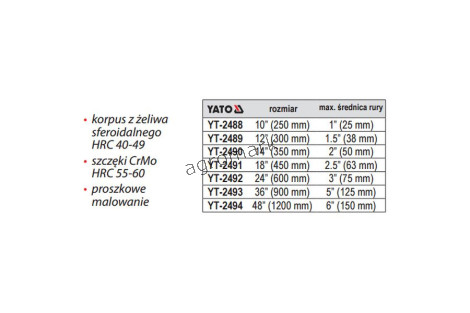 Klucz do rur STILLSON 60MM
