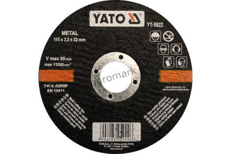 Tarcza do cięcia metalu 125x1,2x22