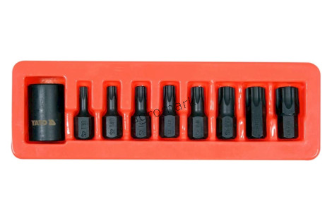 Komplet kluczy trzpieniowych udarowych TORX 1/2 9 sztuk 38mm