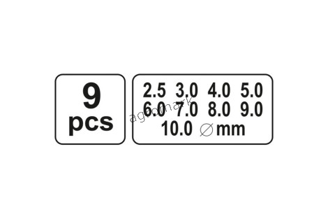 Przebijaki do skóry 2,5-10mm 9cz