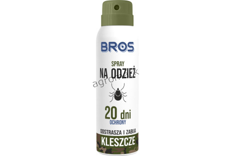 Spray na odzież - odstrasza i zabija kleszcze 90ml - BROS