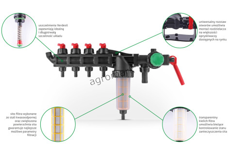 Rozdzielacz hydrauliczny 3-sekcyjny HD