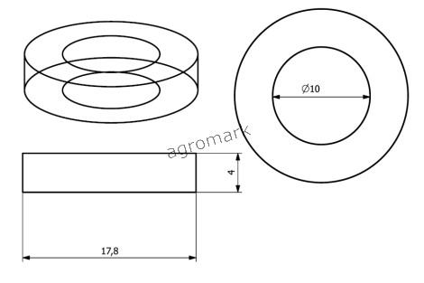 Uszczelka króćca 0,7 PROLINE Agroplast 225535