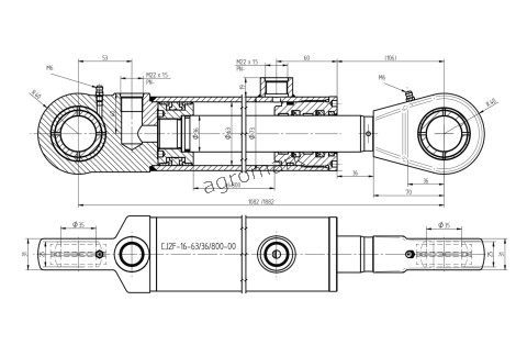 Cylinder hydrauliczny agregatu