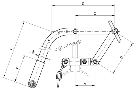 Dźwignia zaworu suwakowego 4, 5, 6 MZ
