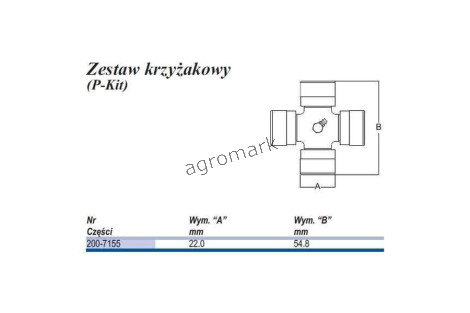 Krzyżak AW10, 22x54,8