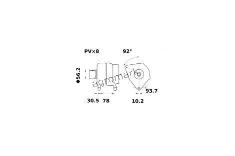 ALTERNATOR 62/920-229  14v . 95a JCB  ISKRA / MAHLE / LETRIKA