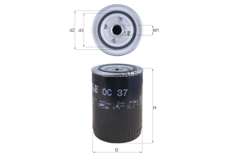 Filtr oleju Mahle | Knecht Filters 2654403