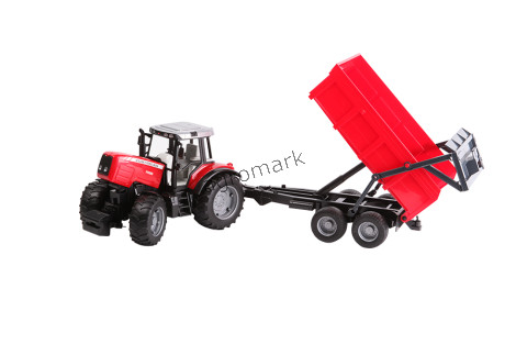 Traktor Massey Ferguson 7480 z przyczepą wywrotką