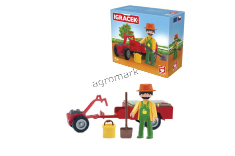 Igracek ogrodnik, mini traktor i akcesoria - duży zestaw