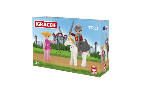 Igracek trio księżniczka,rycerz i biały koń