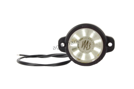 Lampa obrysowa przednia, jednofunkcyjna, 12V-24V + przewody 22cm LgY-S 0,75mm2, diody