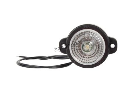 Lampa obrysowa przednia, jednofunkcyjna, 12V-24V + przewody 22cm LgY-S 0,75mm2, diody