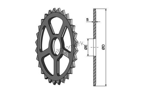 KOŁO WYRÓWNUJĄCE ZĘBATE 620MM IND