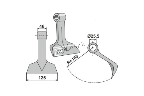 BIJAK MŁOTKOWY 125X46MM IND
