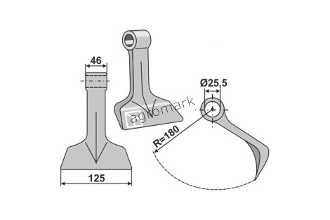 BIJAK MŁOTKOWY 125X46MM IND